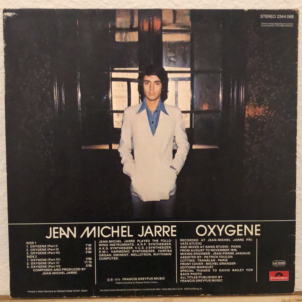 Jean Michel Jarre Oxygen Vinyl Lp '76